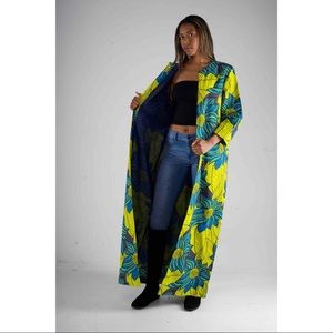 Lime Ankara Kimono